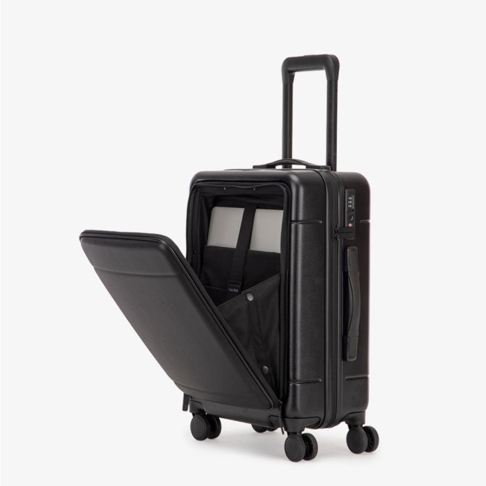 CALPAK Black - Hue Front Pocket Carry-On Luggage NWT